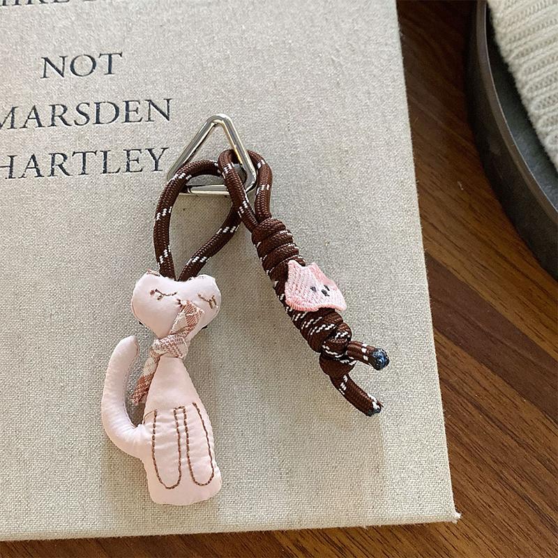 Plyšová hračka medvěd klíčenka kreslený králík/pes měkká vycpaná panenka přívěsek kroužek na klíče od auta dekorace na batoh dárek pro dítě