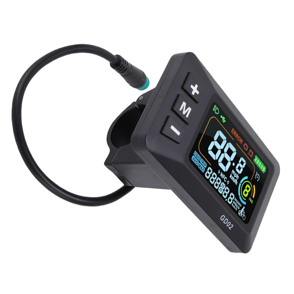 Electric Bike LCD Display High Definition Backlit Color Screen Water Proof Connector Electric Scooter Display Panel