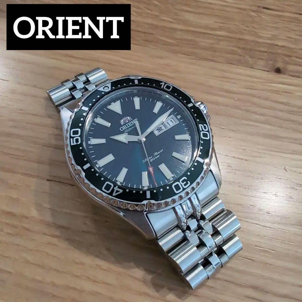 Used Orient Mako RN-AA0808E Green with Jubilee Bracelet