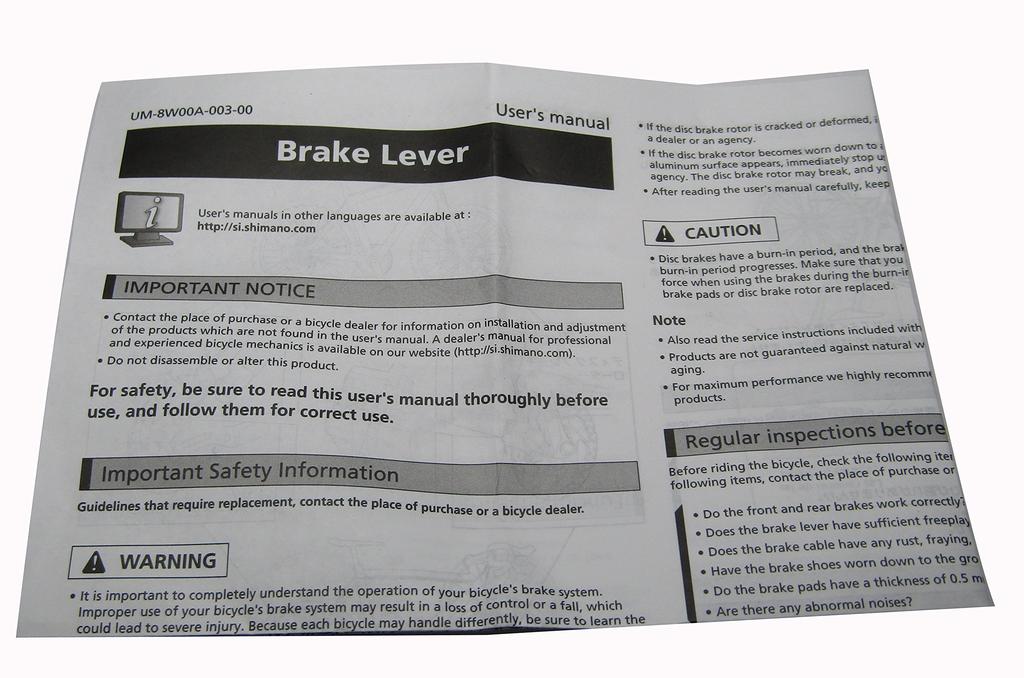 BRIDGESTONE MTB brake lever set BLT4000A 4850469BL Black