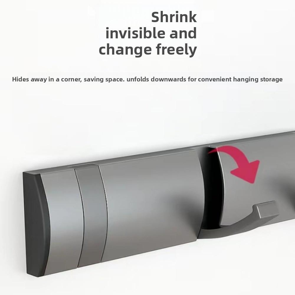 Concealed Folding Door Hook Storage Rack Bathroom Towel Hanger Wall Coat Clothes Hook  Bedroom