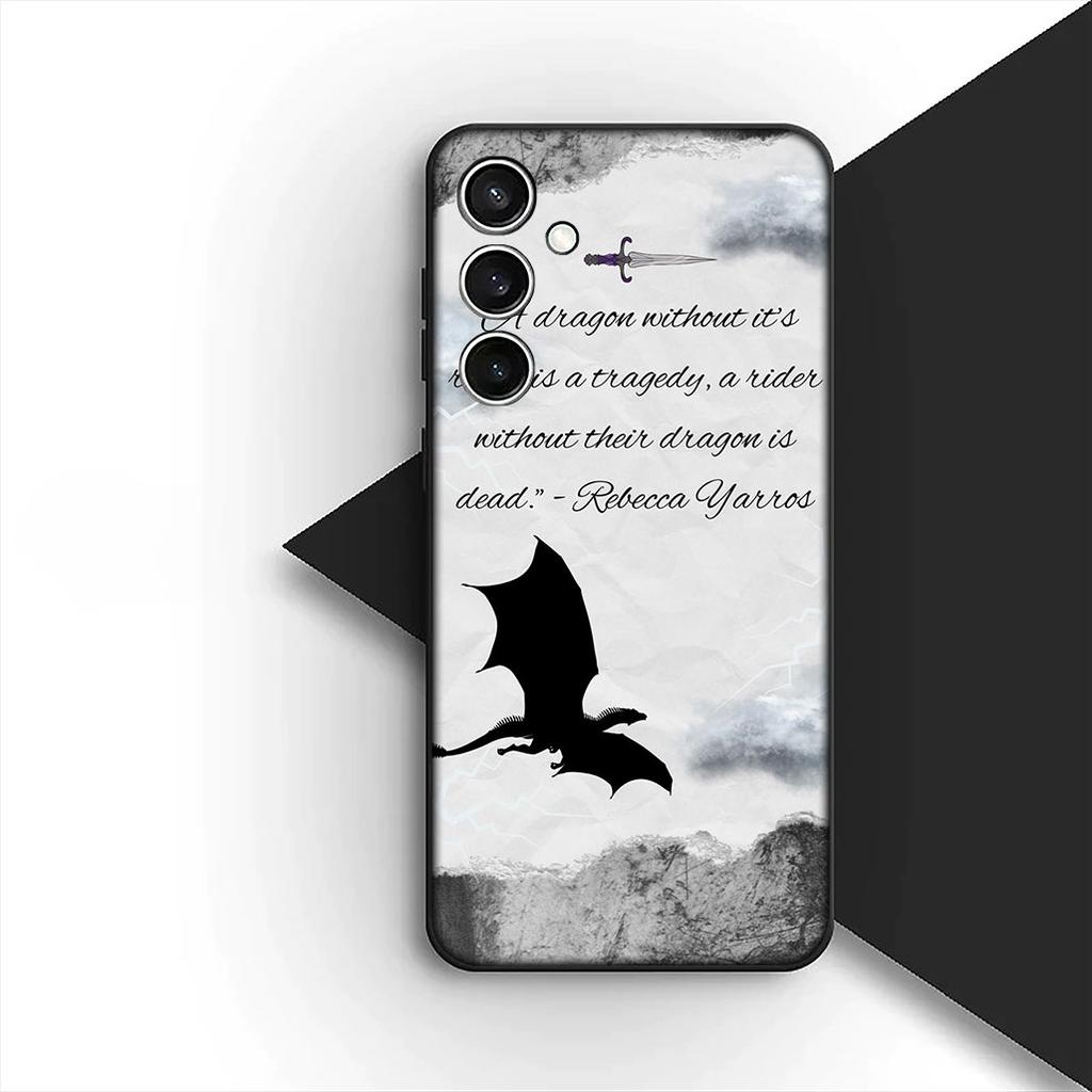 Vierte Flügel Drachen Silikonhülle für Samsung Galaxy A36 A55 A26 A05 A06 A14 A50 A51 A53 A54 A12 A13 A23 A35 Hülle Handyhülle