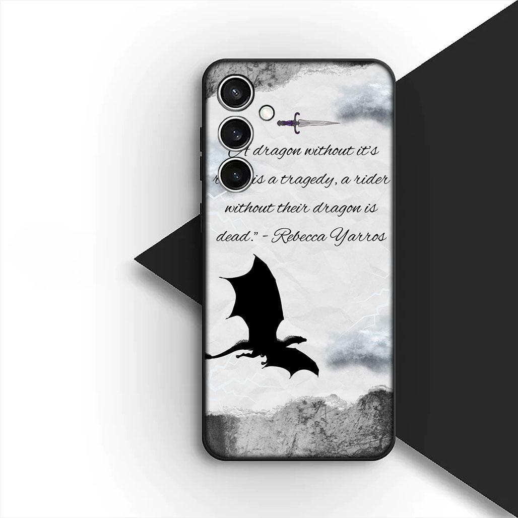 

Fourth wing dragons Silicone Cover for Samsung Galaxy S25 S24 S23 FE Ultra Plus S7 Edge S25+ S24+ A56 5G + Coque Phone Case Galaxy S25+