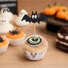 Safe Food-grade Cake Topper 8 Pcs Halloween Bat Cupcake Toppers, Black Cartoon Pick Picks for Halloween, Baby Shower, Birthday Party Decoration