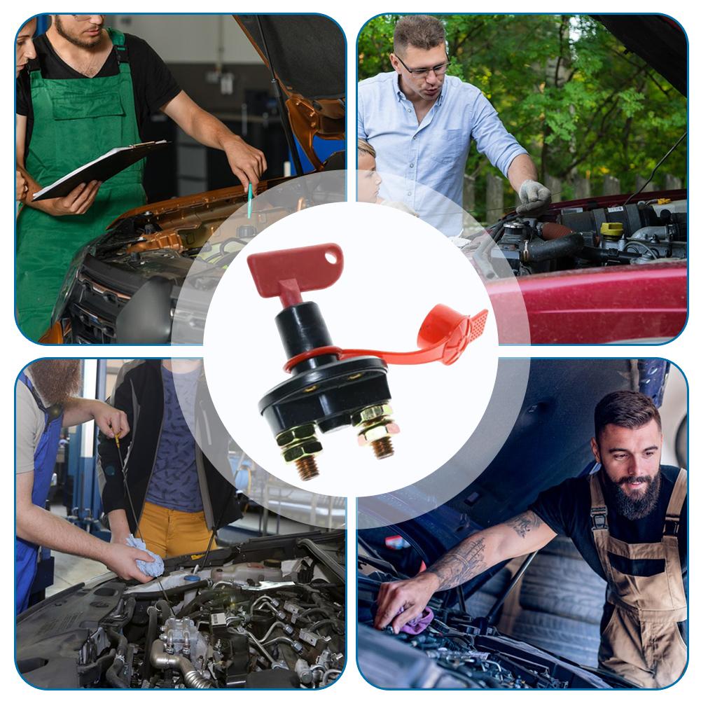 12V/24V Disconnect Battery Isolators Cut Off Kill Switch With Key Battery Power Isolators Kill Switch For Vehicle Motos