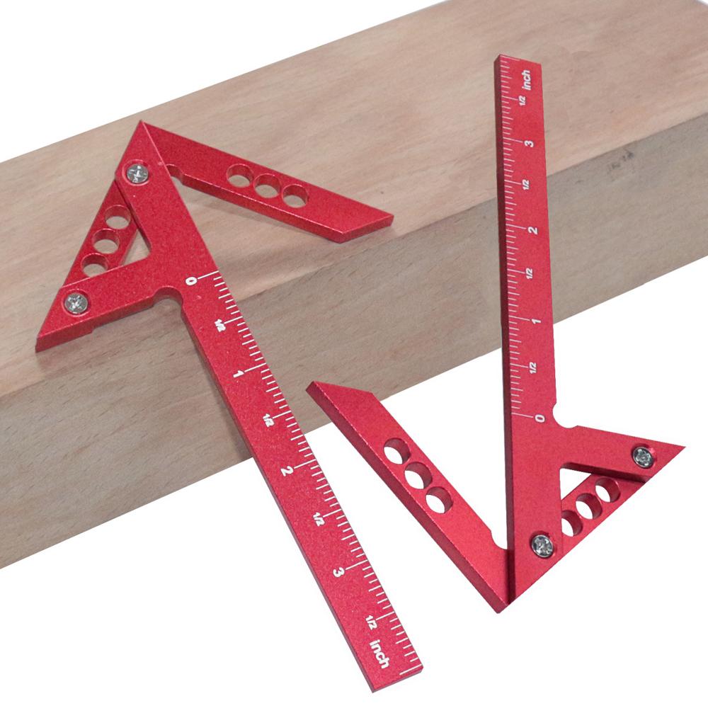 Center Scriber Vertical Line 45 Degrees  Angle Gauge Drawing Circle Gauge Aluminium Alloy Woodworking
