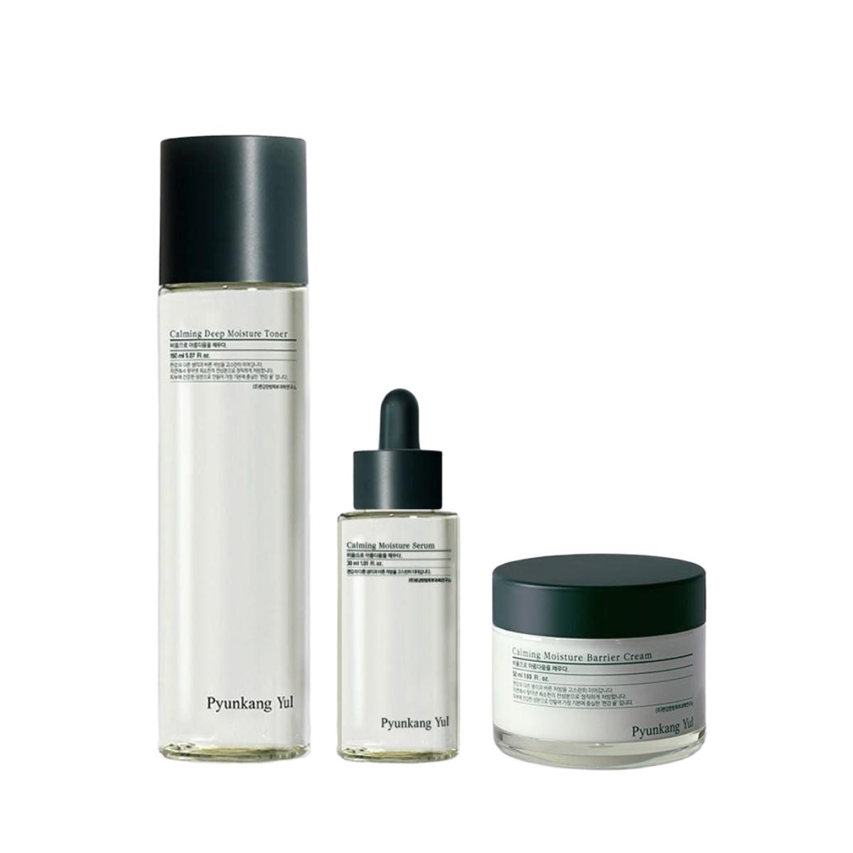Pyunkang Yul Calming Skincare 3-Item Set (Soothing Toner + Moisture Serum + Barrier Cream)