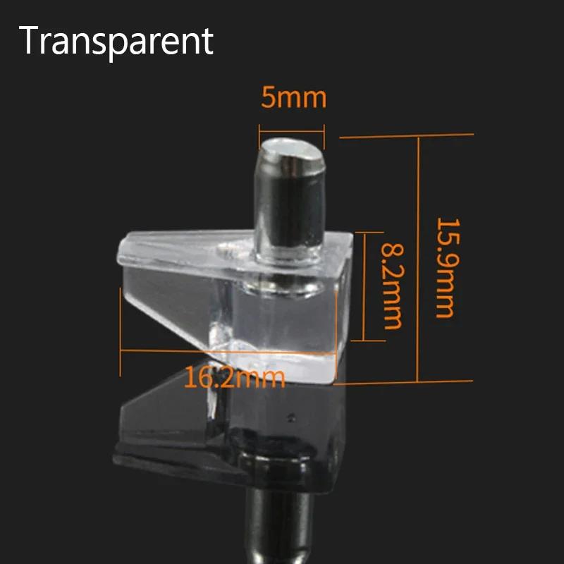 Transparent Shelf Support Pegs Plastic Laminate Support Studs Cabinet Book Shelves Holder Pins Furniture Shelves Bracket Pegs