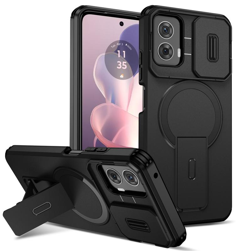 Armor Funda For Motorola Moto G Play Stylus Power Edge 2024 2025 Case Slide Camera Lens Protector Coque Wireless Charging Cover