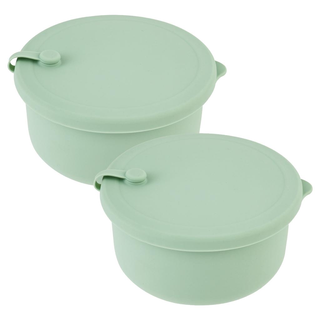 2 Stück Pizza Teig Gärbox Backwerkzeug Lebensmittelbox Hitzebeständige Silikon Teigboxen Gärbox für Kühlschrank Bäckerei Herstellung