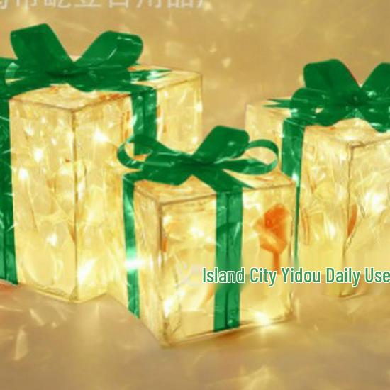 Luminous Cat Eye Christmas Gift Box Decoration for Shopping Malls