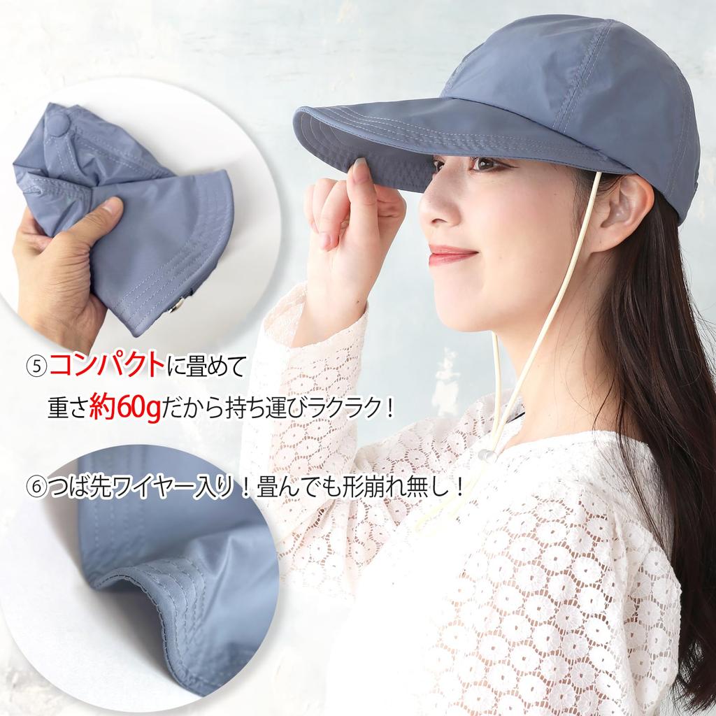 Cap UV Protection Water Repellent Comes with a Chin Strap Soft Hat Lavender Pink [DreamHats] UPF50+ (Repels Water) (Light Material) (Foldable)