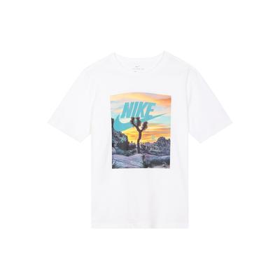 Sunset Print Graphic Crew Neck T-Shirt Men Tops White CT6885-100