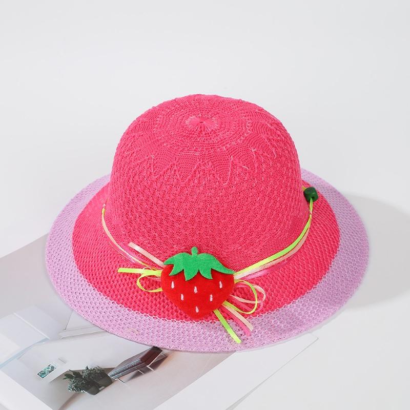 Cute Little Strawberry Baby Hat Cartoon Carrot Beach Sunshade Sun Protection Fashion Children Travel Summer Hat