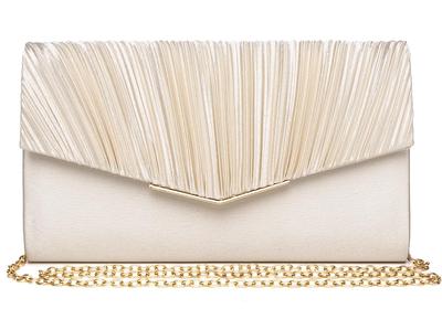 SUNSPOT Damen Große Partytasche Clutch für Hochzeiten, Champagner Gold