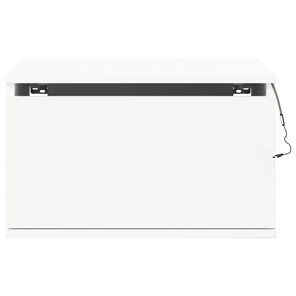 Vidaxl Comodino Sospeso con Illuminazione a LED, Bianco