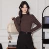 Teluoman Women's Long Sleeve Round Neck Knit Sweater