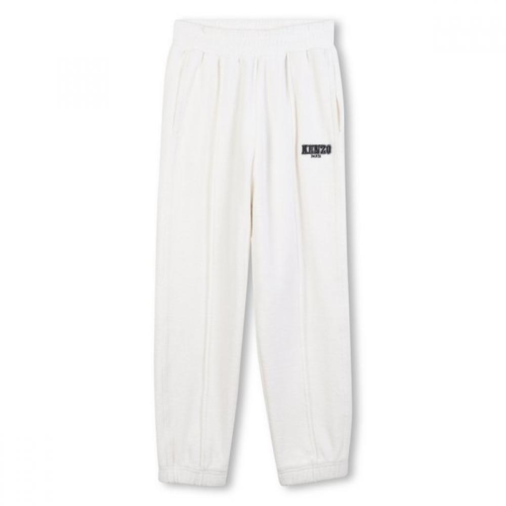 Kenzo Kids Cotton Jogger Pants  25fw Z256agp414 white/12Age_150CM