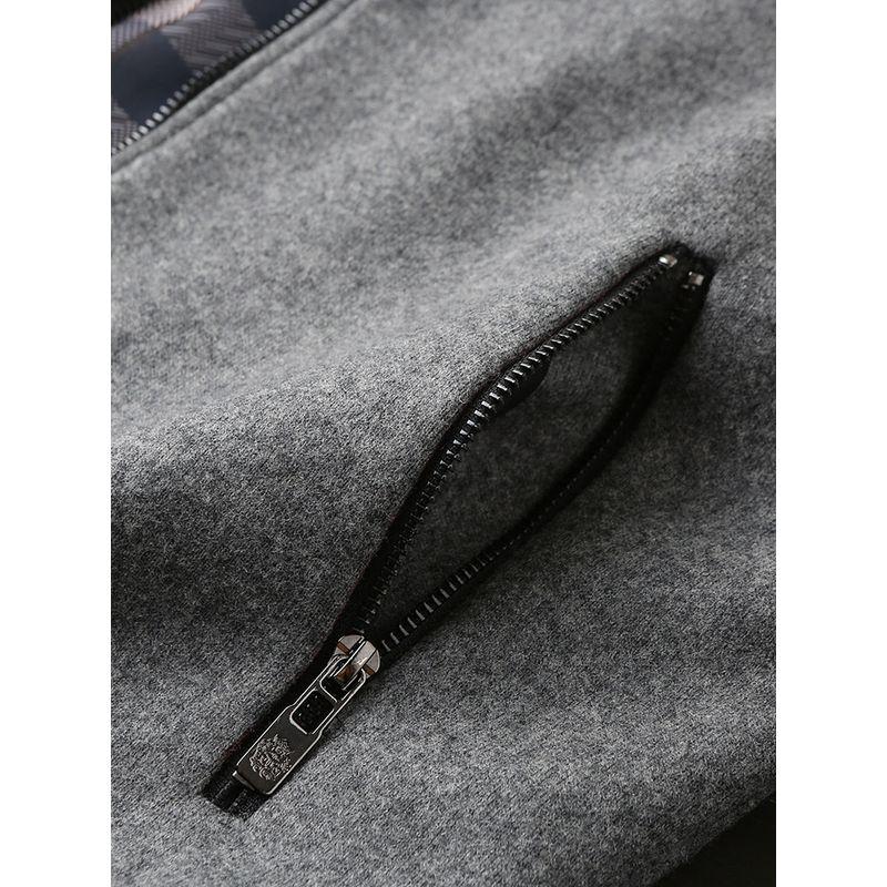 Classic Easy To Wear Fleece Blended Foreign Trade Overplus Order Autumn and Winter Men's Business Casual Stand Collar Woolen Jacket