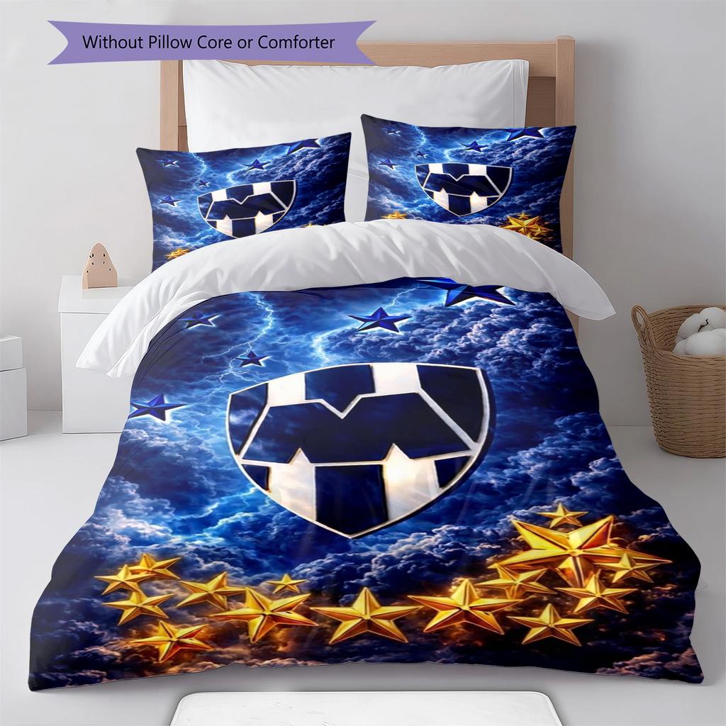 CF Monterrey Pattern Bedding Set Quilt Cover Pillowcase Home Decor Gift (1 * duvet cover + 2 * pillowcase, without core)
