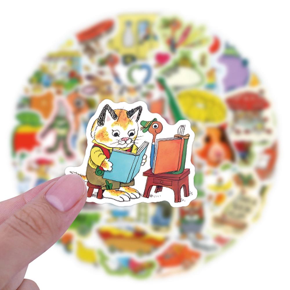 Richard Scarry's 60 Waterproof Doodle Stickers - Wonderful Town Theme