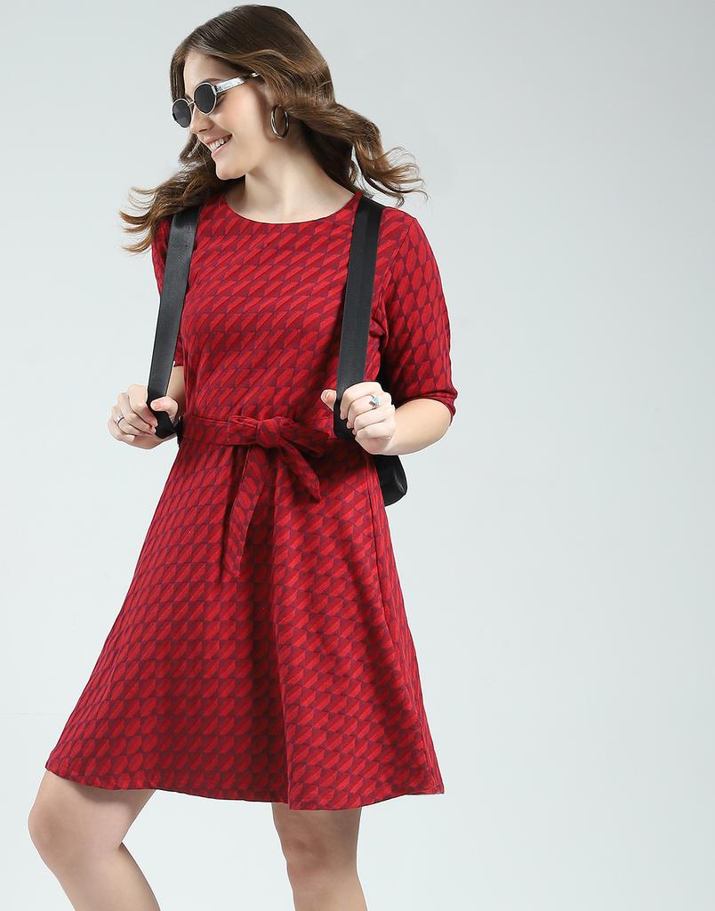 MONTE CARLO Women Regular Fit Self Designed Western Dress