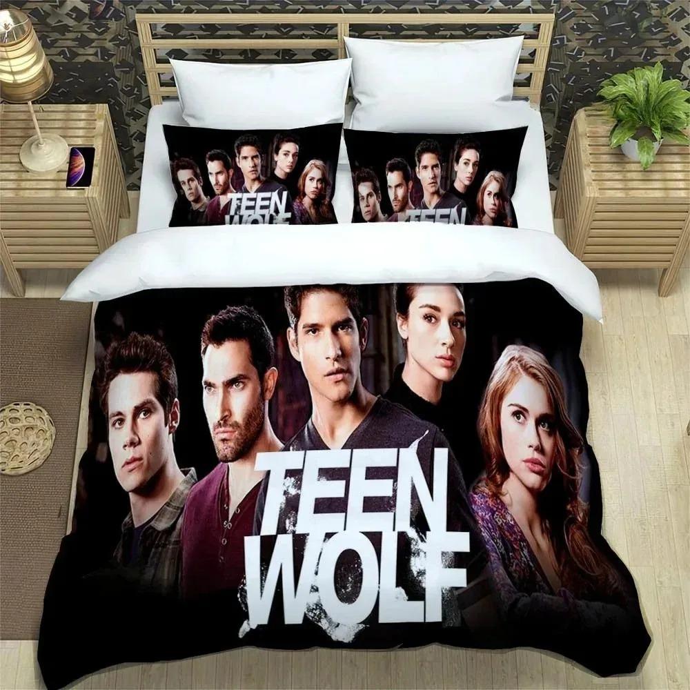 Mode-TV-Serie Teen Wolf 3D NEU Bettbezug Kissenbezug Bettwäsche-Set Erwachsener Junge Schlafzimmerdekoration Kinder Einzel Doppel Groß