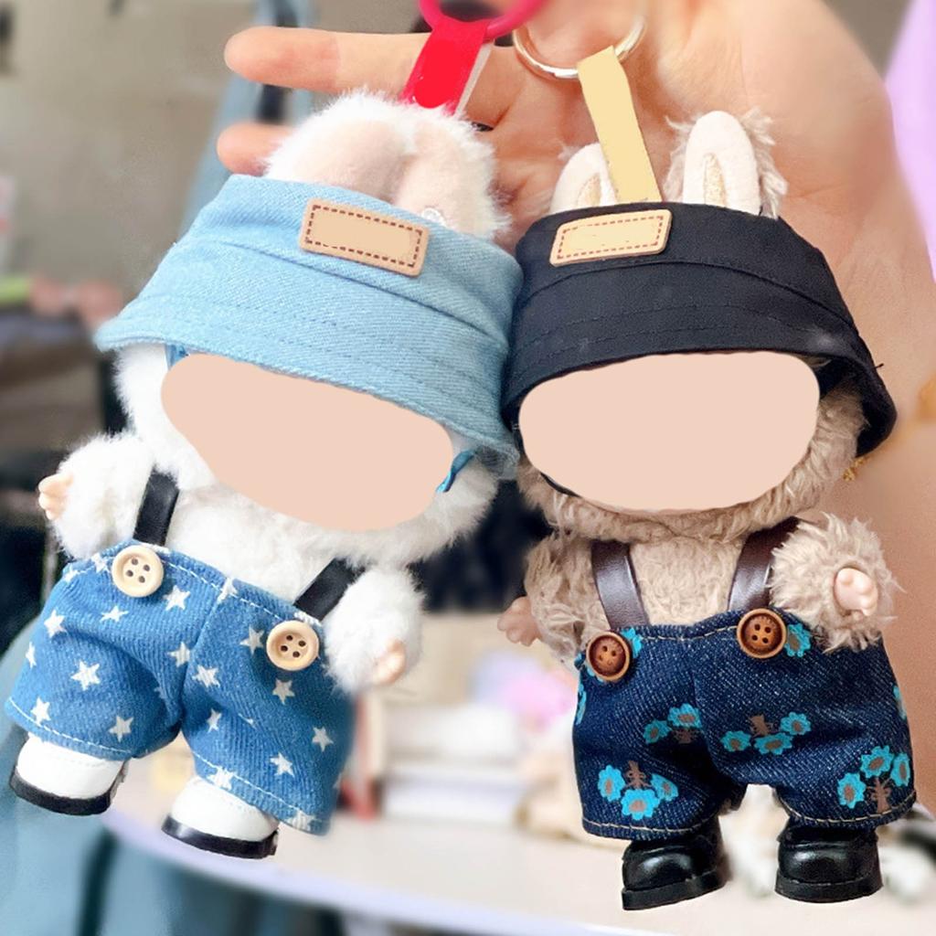 Doll Clothes, Vinyl Doll Hat, Overalls Set (doll Not Included)