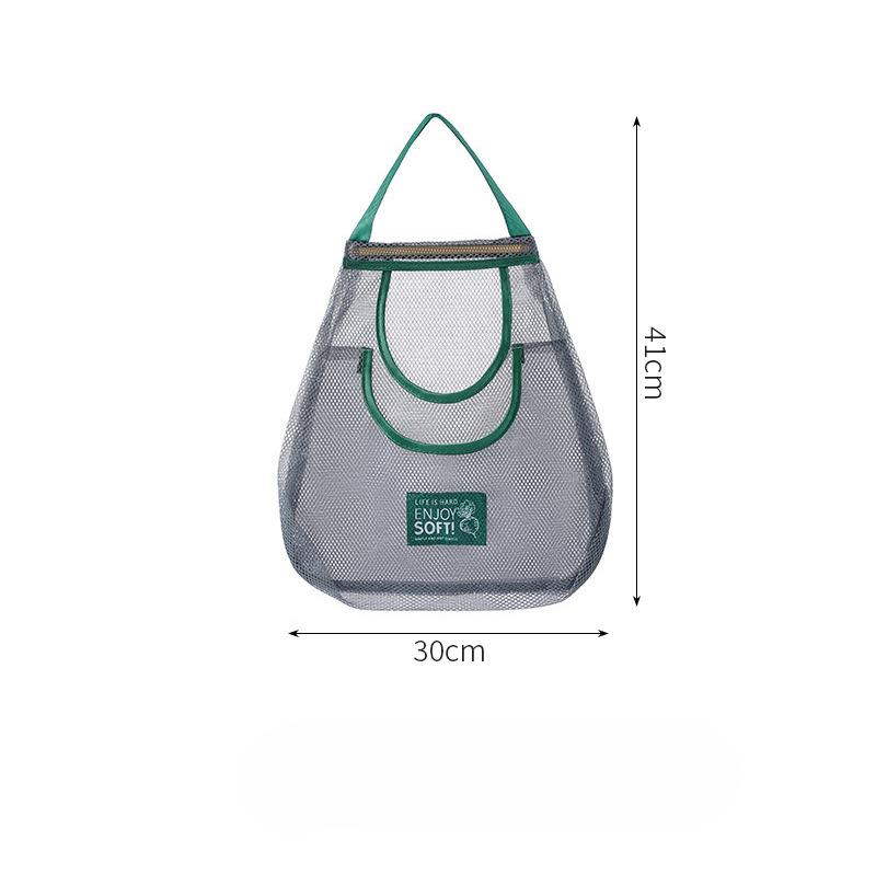 

Подвесная сумка для фруктов и овощей, имбирь, чеснок, кухонная сумка для хранения, влагостойкая подвесная сумка, сетчатая подвесная сумка, настенная полая дышащая сумка для хранения large 41*30cm double зелёный
