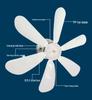 Outdoor Solar-Powered Ceiling Fan with Remote Control and LED Light
