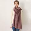 Autumn and Winter New Solid Color Fringed Imitation Cashmere Scarf Women's Winter Thickened Warm Shawl