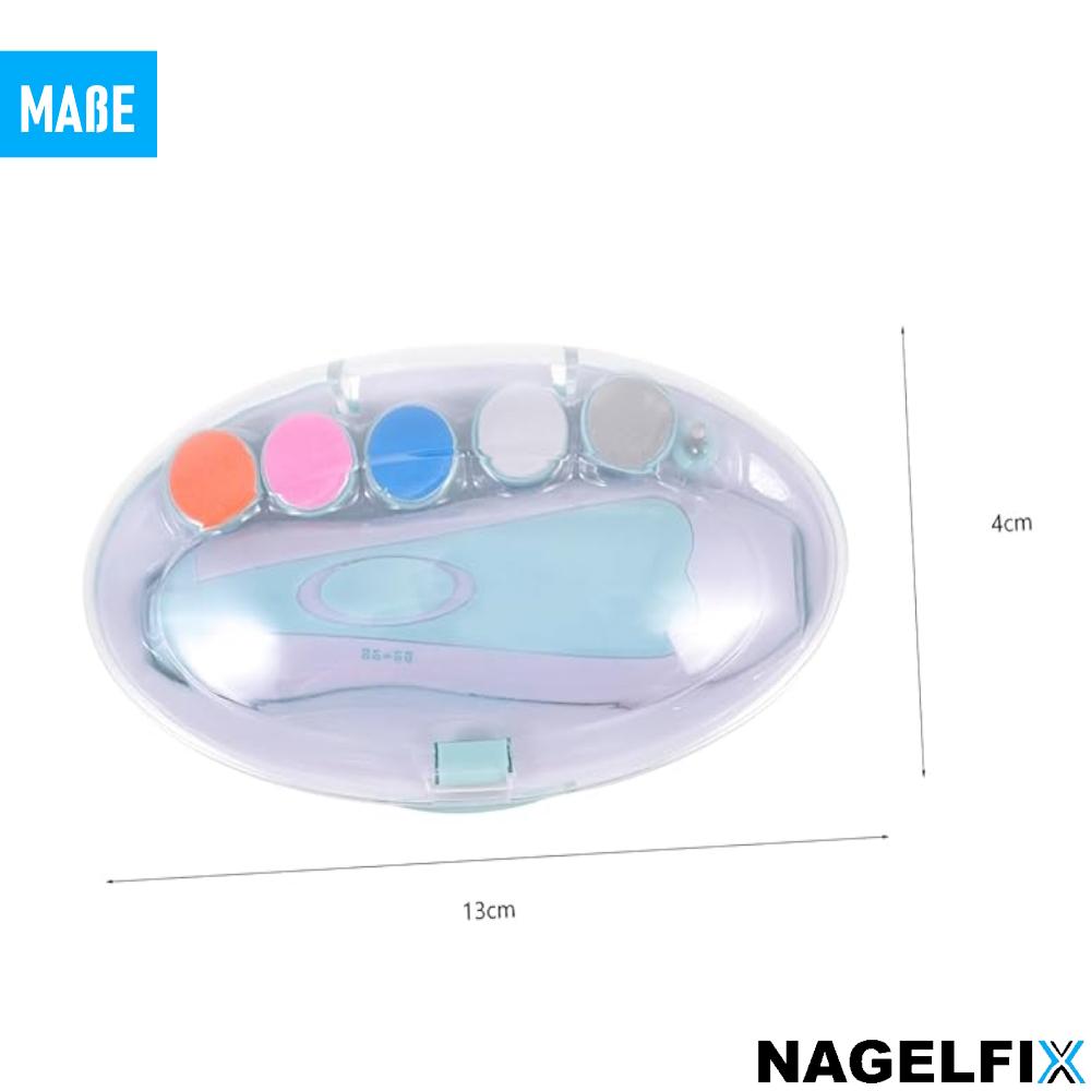 NAGELFIX Elektryczny pilnik do paznokci Trymer do paznokci dla niemowląt Obcinacz do paznokci Nożyczki do paznokci Zestaw
