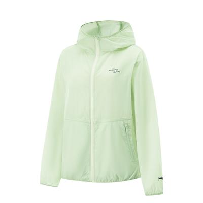 Li Ning Comprehensive Training Series Eisseide Cool Comfort Sport Winddicht Sonnenschutzjacke Damenjacke Eisgrün AFDV428-8