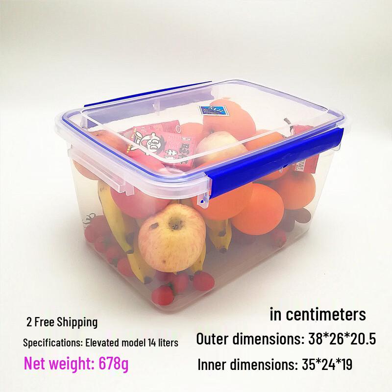 ZISIZ Transparent Rectangular Plastic Food Storage Container