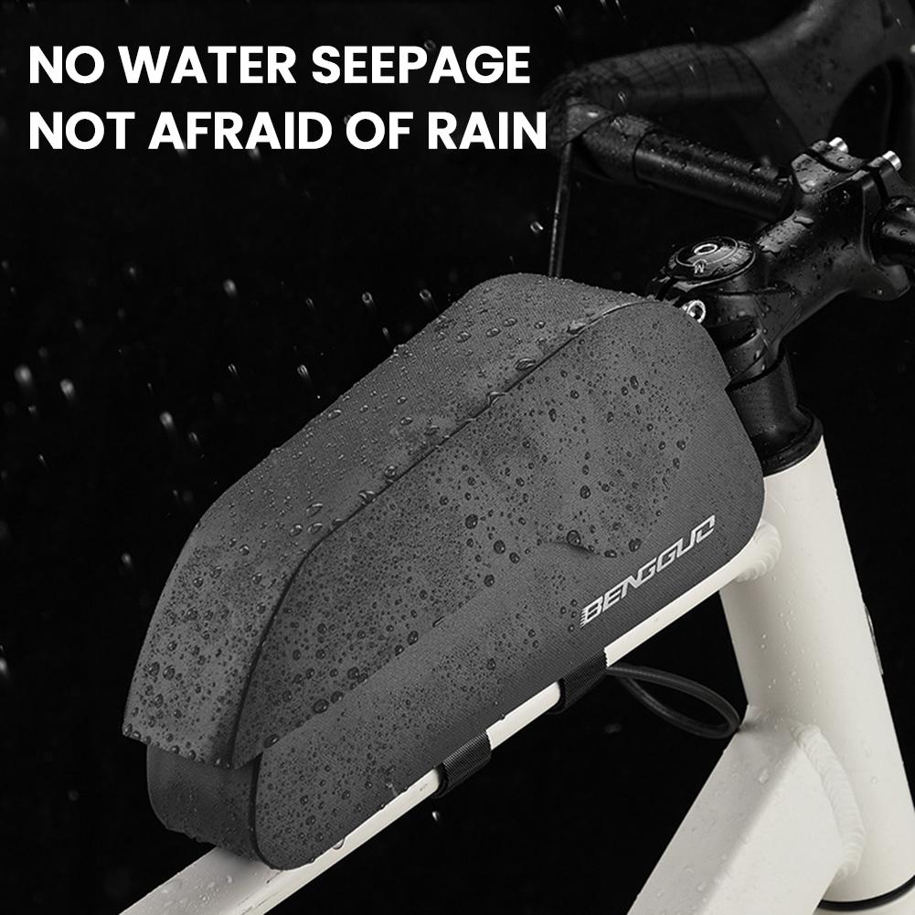 Bicycle Magnetic Lid Top Tube Bag Waterproof Bike Pouch Bike Frame Bag for Mountain Road Bike
