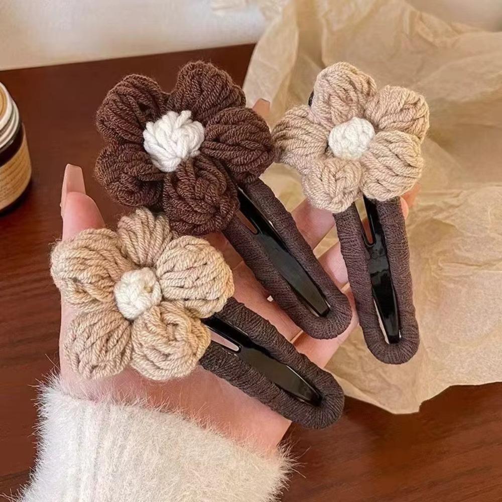 Plush Hair Clips Flower Back Brain Hairpin Gifts Claw Clip