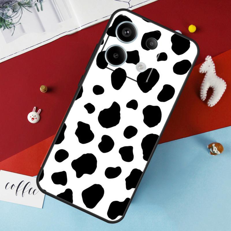 White Black Cow Print Case For Xiaomi Redmi Note 13 Pro 14 12 11 10 15 Pro Plus Redmi 10C 12C 13C 14C 15C 15 Cover