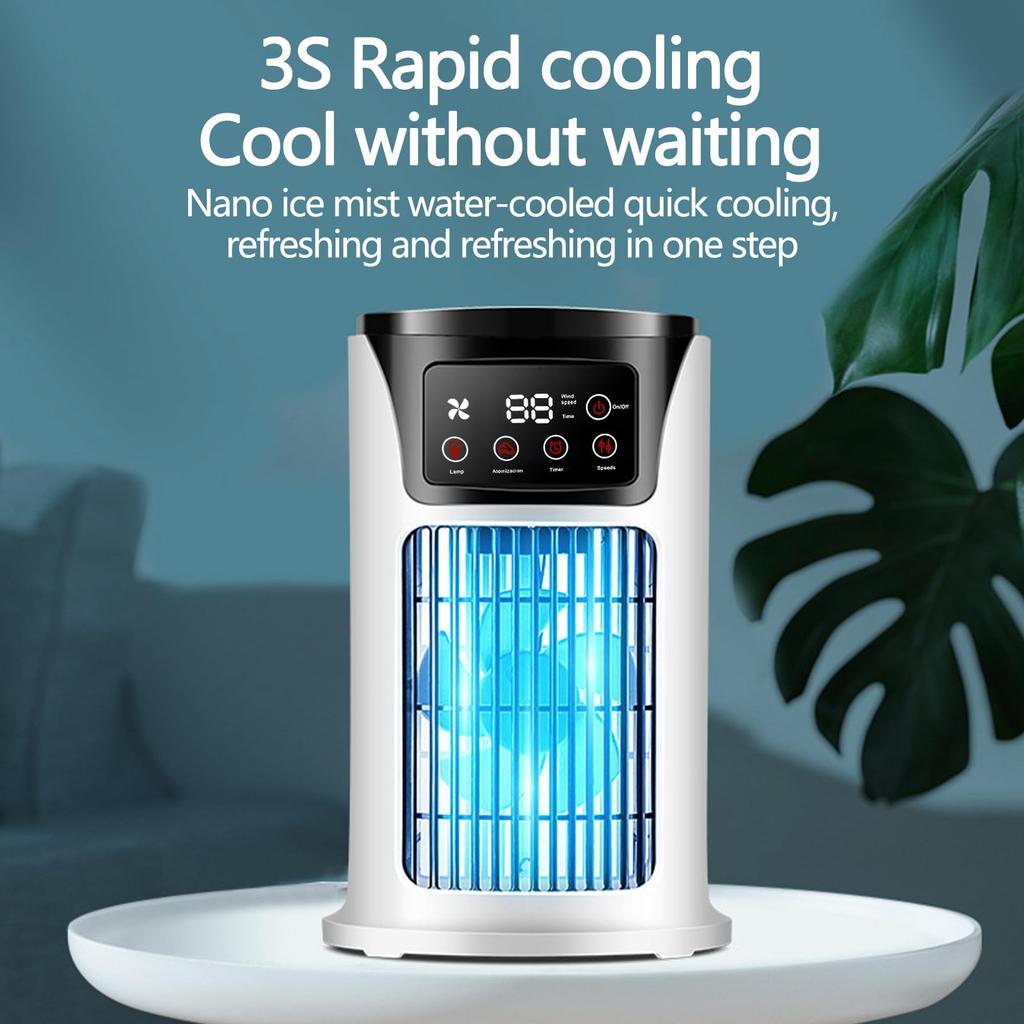 Desktop Evaporative Cooler with Mist Spray Humidifier for and Bedroom