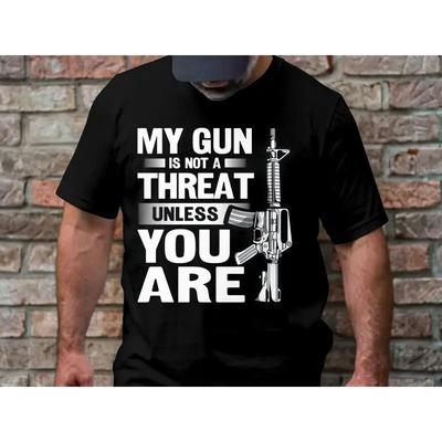 Gun Rights T Shirt 2nd Aunisexdunisext Pro My Is Not A Threat Unless You Are Funny Lover