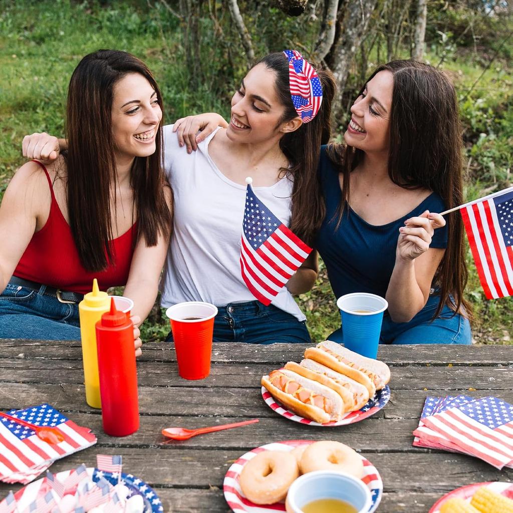1pc USA Flag Headband for Women, 4th of July Gift & Patriotic Creative, Independence Day Party Performance Hairband