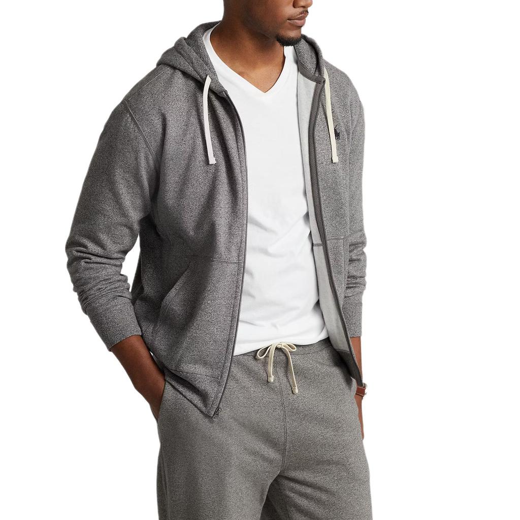 Polo Ralph Lauren Mikina s kapucí s výšivkou a potiskem s kulatým výstřihem Pánské mikiny Šedá 710548546--004