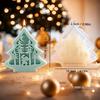 Molde de Silicona para Vela de Árbol de Navidad de Cedro para Aromaterapia DIY y Decoración Navideña