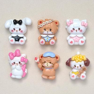 10 Mixed DIY Cartoon Animal Earrings, Hair Accessories, Stationery, Phone Cases, Keychains, Cups, Shoe Buckles, Decorative Patch