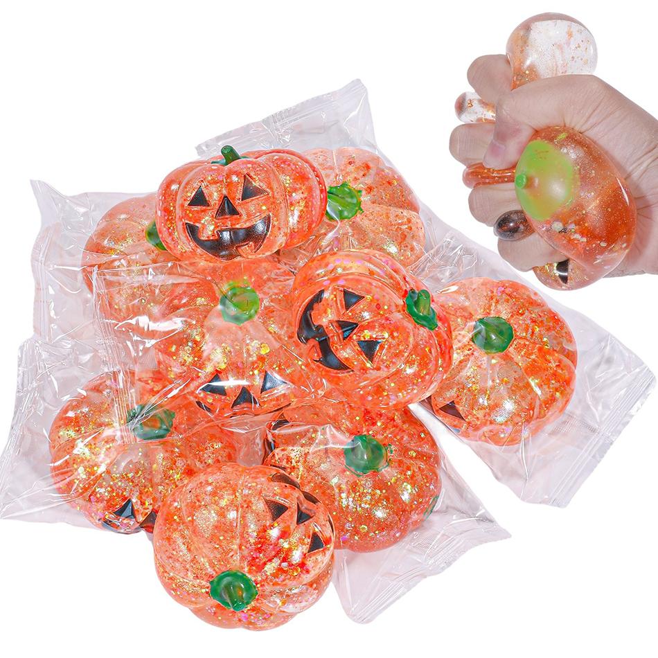 Süßes Kürbis Squishy Fidget Spielzeug für Erwachsene, langsamer Rückprall, Dekompression, Anti-Stress, langsames Aufsteigen, Halloween Stressabbau Knetspielzeug