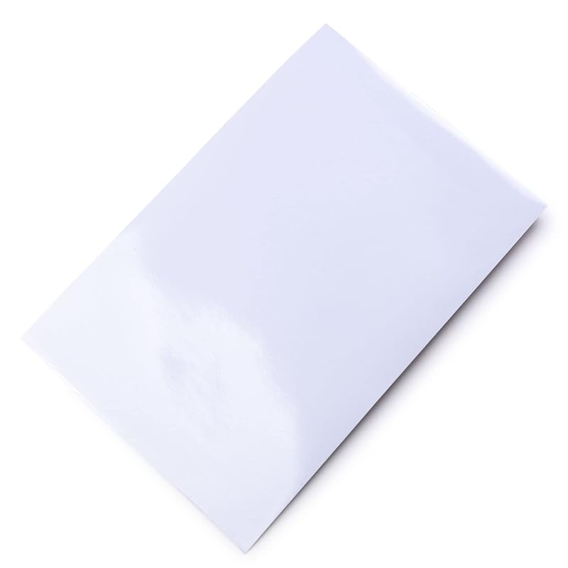 Glossy white, 1 sheet, approximately A4 size, cutting sheet, cutting sticker, cutting decal, sticker sheet, approximately 21cm x 30cm, indoor/outdoor