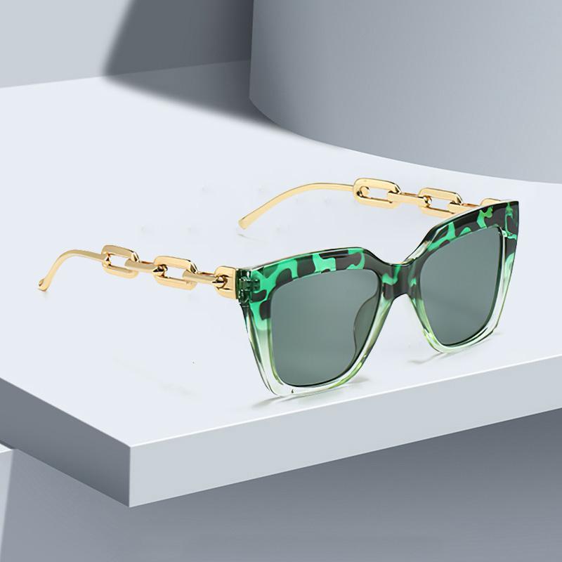 Sunglasses For Women Fashionable Unique Frame Golden Chain Sunglasses Exquisite Temple Frames Retro Frame Women Glasses