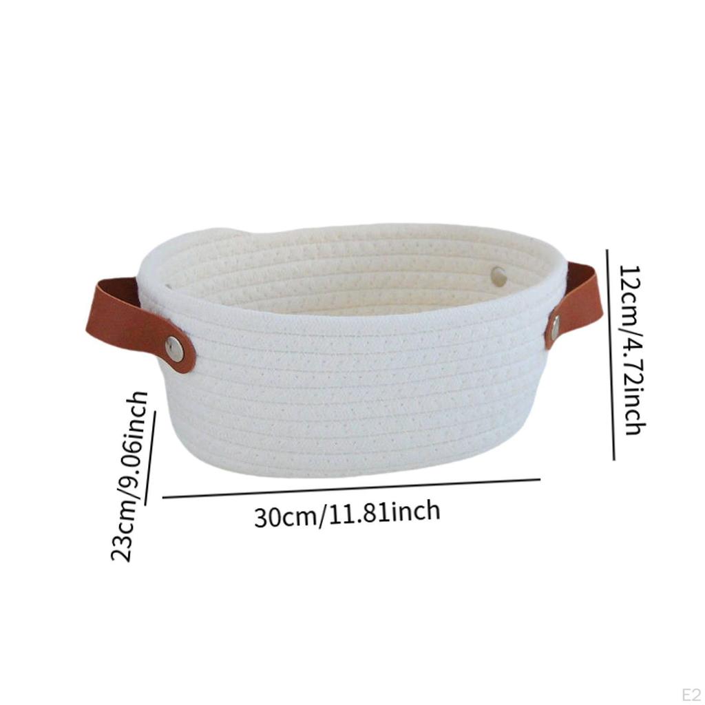 Small Storage Basket Shelf Organizer Multipurpose for Organizing Desktop Sundries Woven