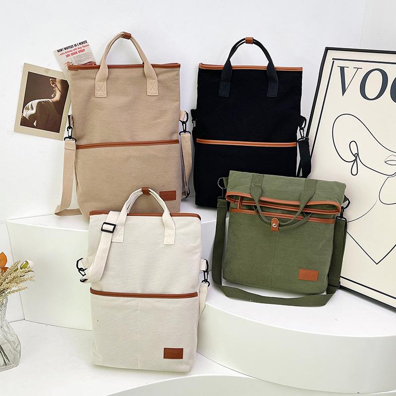 Simple casual lightweight bucket bag shoulder bag versatile messenger bag female college student class commuter backpack