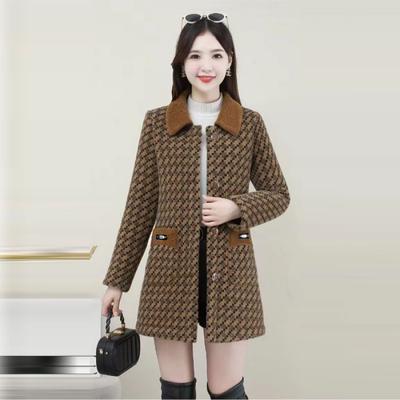 Women's Thickened Warm Plaid Warm Jacket Large Size Casual Warm Jacket