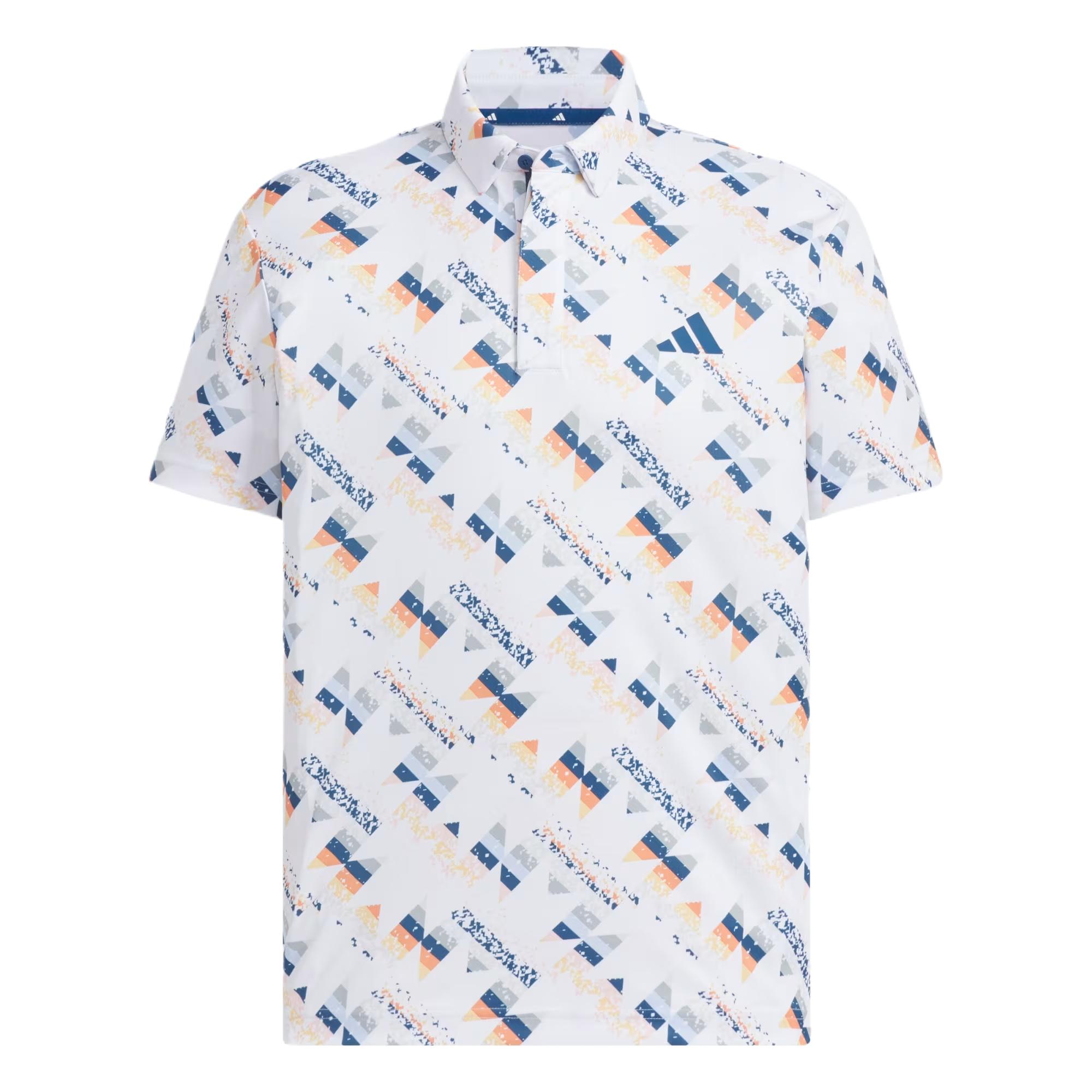 Adidas Performance AOP Climacool Knitted Moisture-Wicking Printed Golf Shirt Men tops JZ4363 S